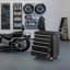 Coffre à outils à 5 tiroirs avec serrure et clé, armoire de rangement pour outils avec roues, coussin supérieur et doublure de tiroir, boîte à outils pour le garage, l'entrepôt et l'atelier de réparation