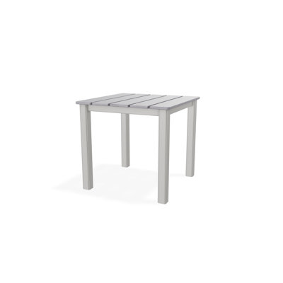 Table de bout d'extérieur carrée en polymère rustique 21 po
