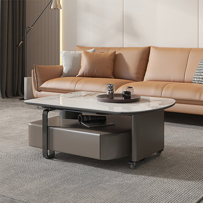 Table basse rotative télescopique moderne et luxueuse