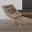 Upholstered Folding Square Saucer, Tufted Cozy Accent Chair with Golden Metal Frame for Living Room-149606845-178458866