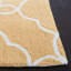 Floral Hand Hooked Gold/Ivory Indoor / Outdoor Area Rug-16762724