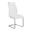 Hailey Contemporary Dining Chairs In Faux Leather and Brushed Stainless Steel Finish-50336758
