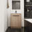 Tiburce 24.09'' Single Bathroom Vanity with Ceramic Top
