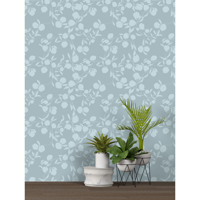 Susan Hable Floral Wallpaper, Blue