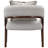 Houston Bouclé Modern Accent Chair - Pebble Gray/Walnut