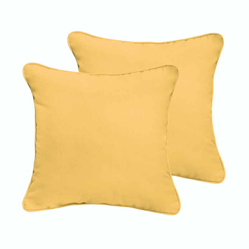 Erika Outdoor Reversible Throw Pillow, Canvas Sunflower, 22"H x 22"W