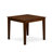 5 Piece Dining Set for Small Spaces Contains a Square Dining Room Table and 4 Parson Kitchen Chairs, Antique Walnut