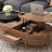 Creative design sense solid wood coffee table
