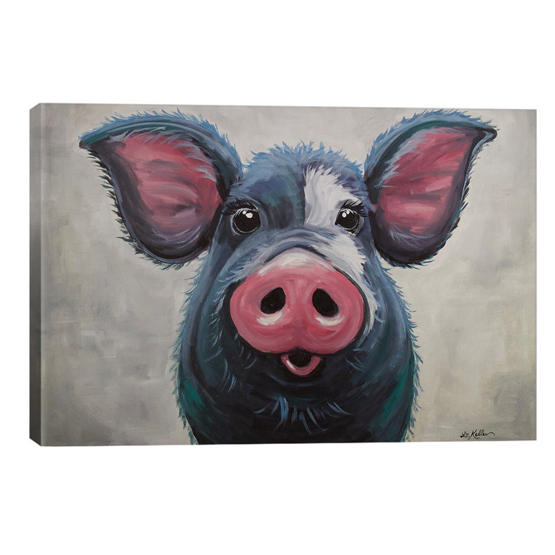 Pig Lulu 1 Piece Wrapped Canvas Painting, 152.5 cm H x 101.5 cm W