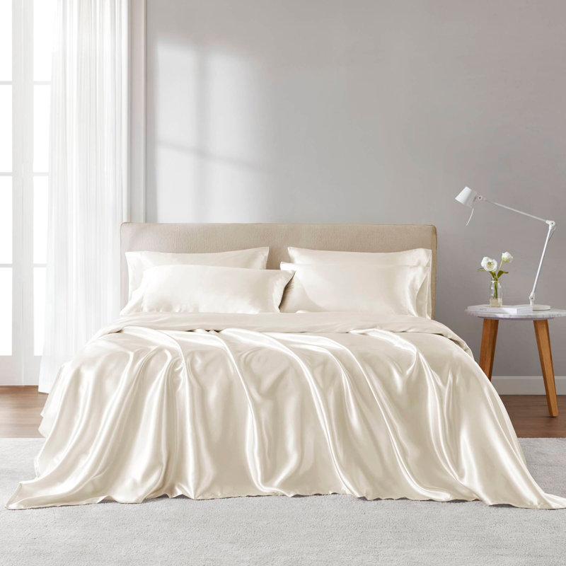 Ensemble de draps 7 pièces, Ivoire ivoire, Ensemble literie pour lit simple