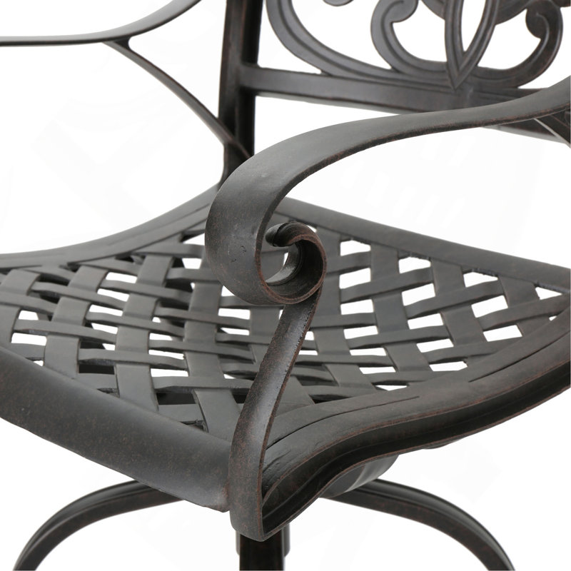 Tabouret pivotant en fonte d'aluminium