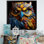 Pop Art Owl Eyes In The Shadows sur impression sur toile
