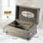 Rectangular Tissue Box Cover, Decorative Rustic Gray Solid Wood Bathroom Tissue Box Holder with Hinged Lid