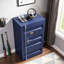 Coffre cargo bleu, armoire de rangement métallique avec porte simple de style conteneur