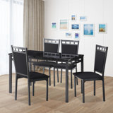Bogard 4 - Person Marble Top Four Leg Dining Set