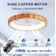 Ventilateur de plafond encastré Modern Lighthouse de 20 po avec lumière, DEL à intensité variable et moteur à courant continu réversible à 6 vitesses, bois naturel