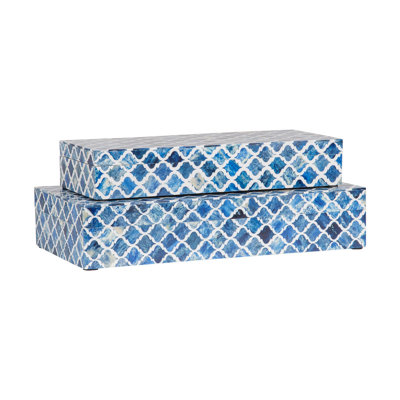 Wood and Bone Inlay Decorative Box
