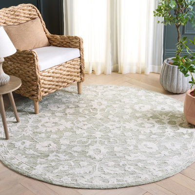 Tapis floral en laine / coton / laine touffeté à la main Marquee 511
