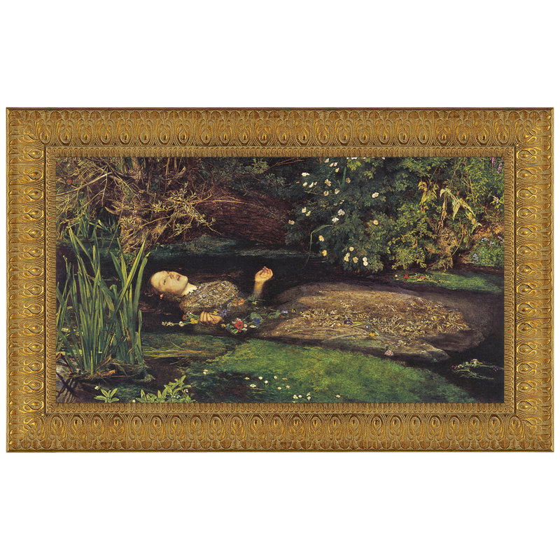 «Ophelia, 1851 - 1852» par Sir John Everett Millais, reproduction d'art encadrée, H 12,5 po x l 16,5 po x P 1,75 po
