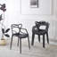 Chaise en plastique 4 pièces noir-406593536