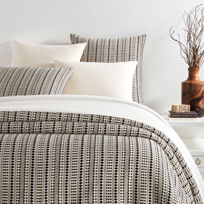 Couvre-lit en jacquard Fira noir