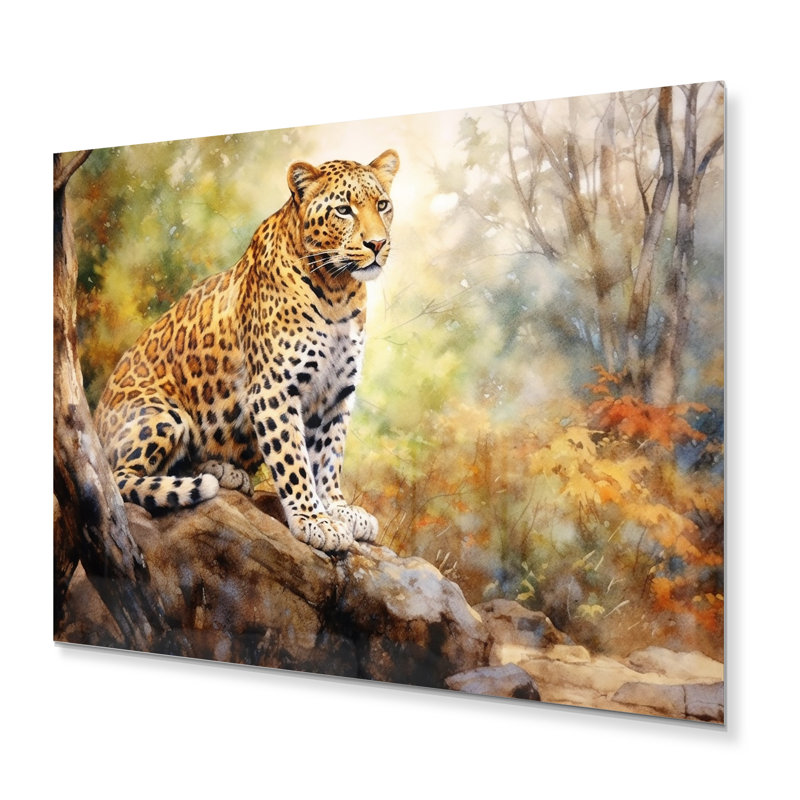 Décoration murale Leopard Grace II - léopard / guépard, H 12 po x l 20 po x P 1 po