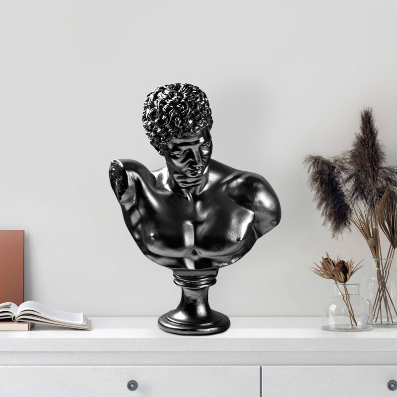 Hand-Painted Decorative Object, Black, 13.4 x 19.7 x 9.4 Inches | 100% Polyester Material | Unique Color Variations Add Charm to Any Space | Perfect for Home Decor, Office, or Gift Ideas