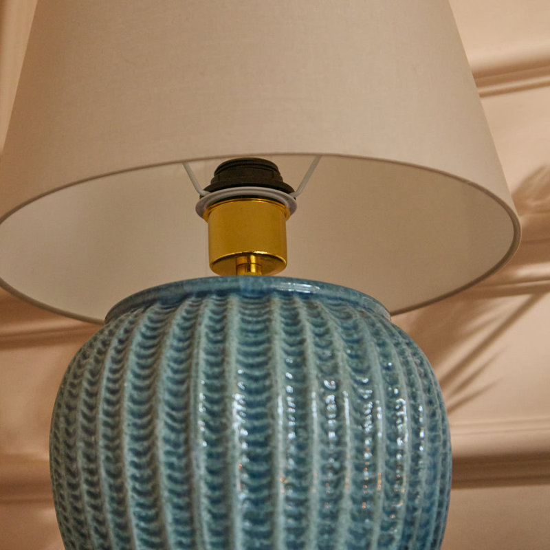 Ceramic Lamp, Taupe, Yes