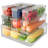 10 Pack Refrigerator Organizer Bins Stackable With Lids, Clear Fridge Organizers And Storage, Kitchen Organizer Storage Containers