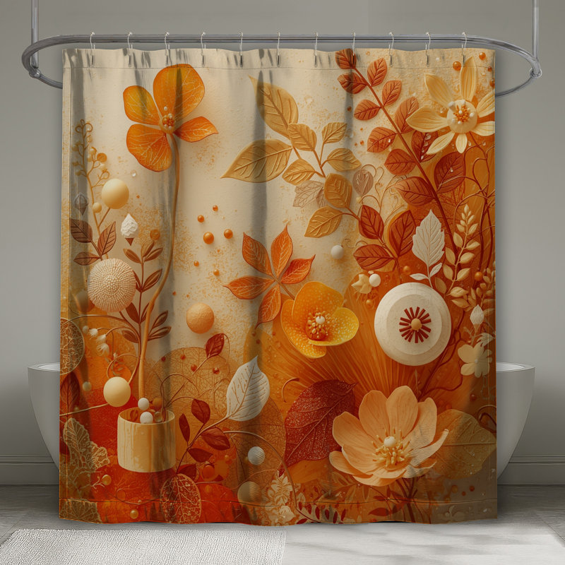 Rideaux de douche Autumn Floral Arrangement, L 70 po x H 84 po