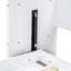 Lit double XL avec bureau, éclairage DEL et station de recharge. Blanc. Fabriqué en bois massif. Parfait pour un bureau à domicile ou une chambre d'amis élégante. Couleur blanche, port. Utilisation de la construction.