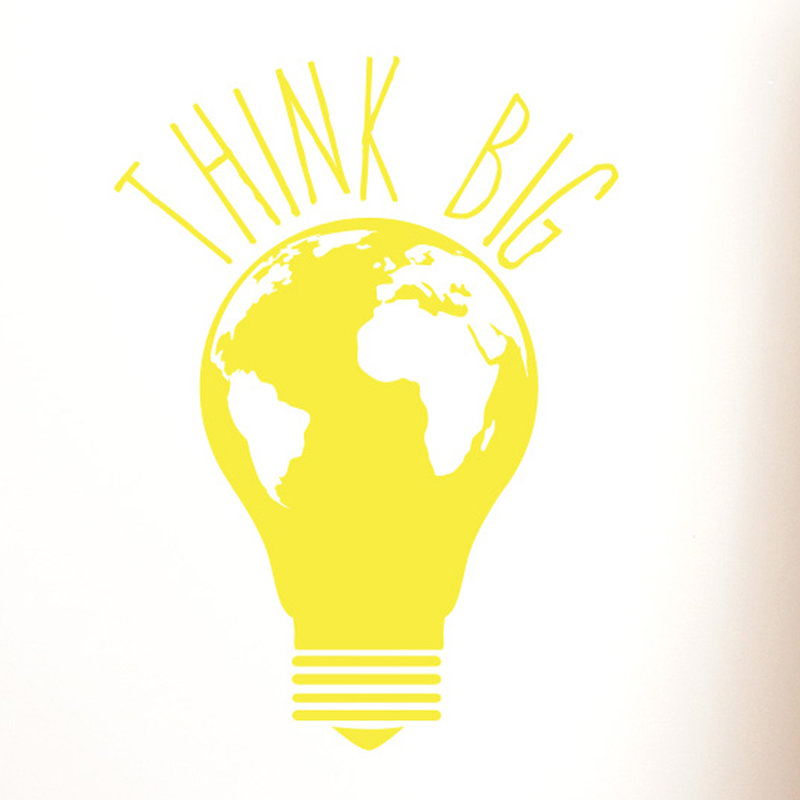 Wall Decal, Large, Bright Yellow