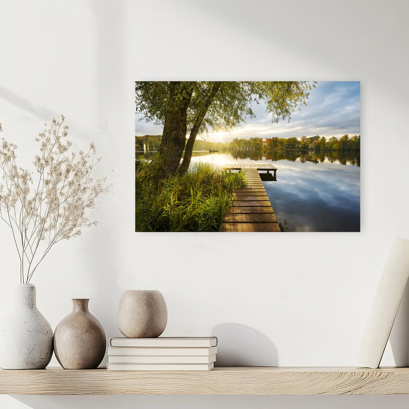 Sans titre, impression abstraite romantique de paysage contemporain de forêt, H 12 po x l 18 po