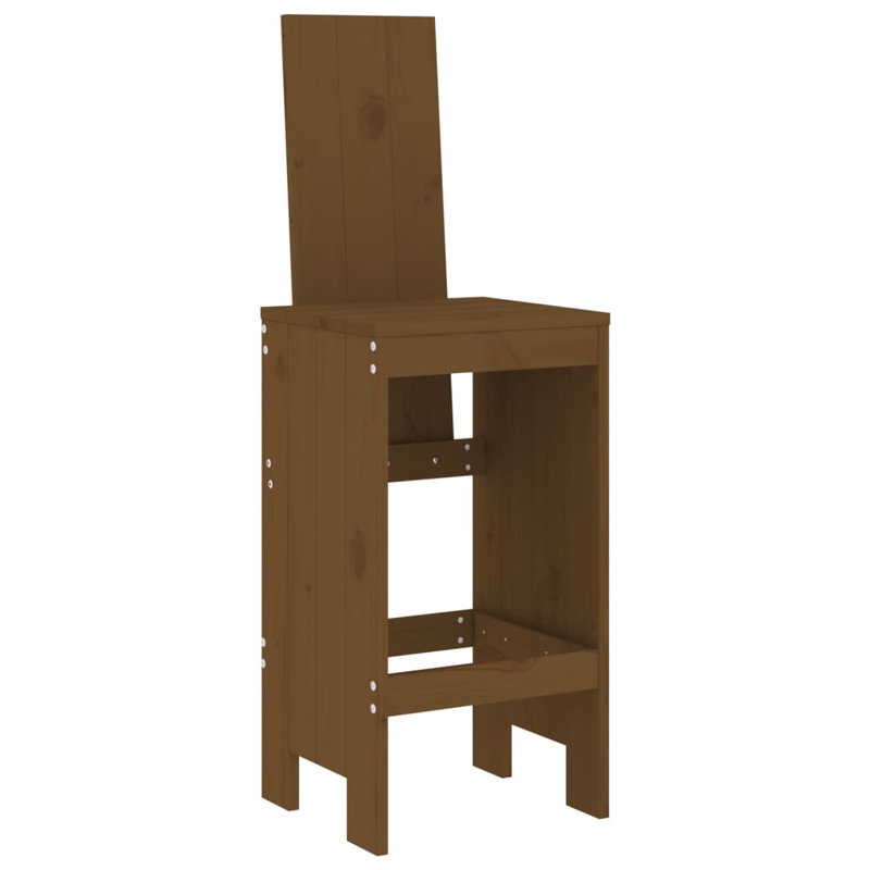 Morrigun Solid Wood Counter Stool, Brown