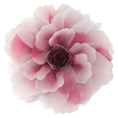  Housse et insert de coussin décoratif décoratif à motif de pivoines 3D