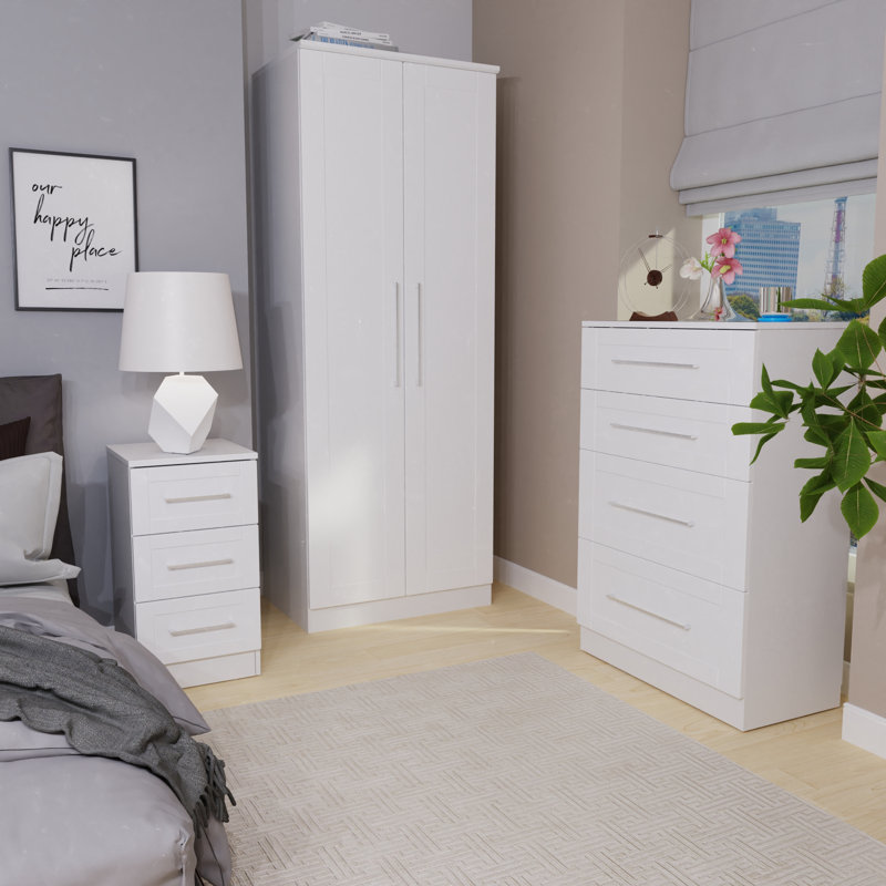 Fully Assembled Cootes 4 - Drawer Chest of Drawers, White Ash