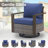 5-Piece Outdoor Frame Armrest Patio Conversation Set With Swivel Chairs And Fire Pit Table-1481363594-1481363595