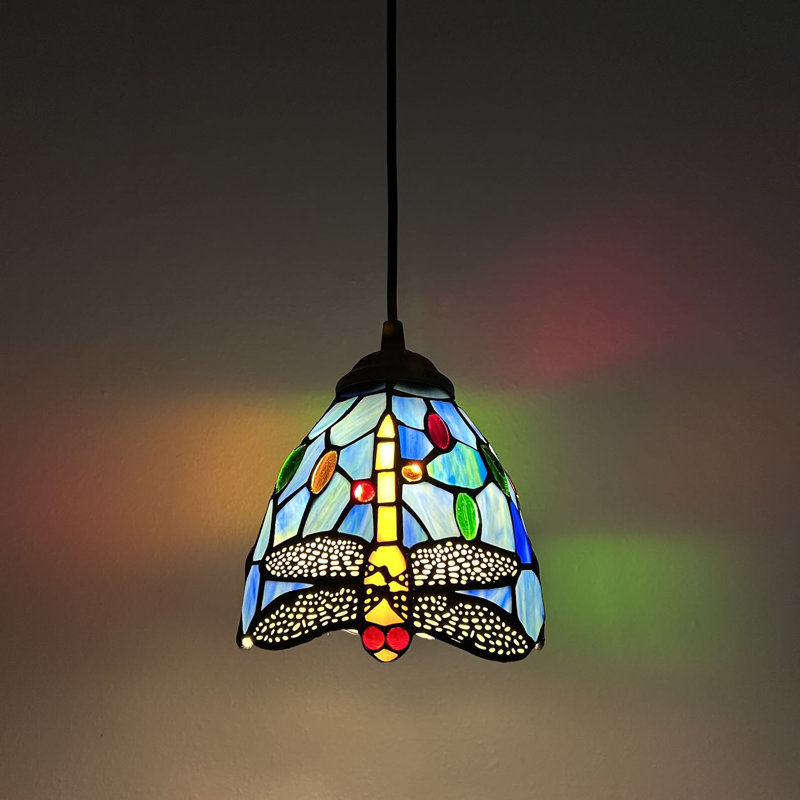 Ampoule DEL Shehan Tiffany, Bleu/jaune