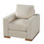 Fauteuil d'appoint moderne Haven avec accoudoirs carrés et base en bois d'hévéa, idéal pour le salon et le coin lecture.-135251036