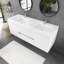 Meuble-lavabo sur pied simple avec plateau en résine-1946001756