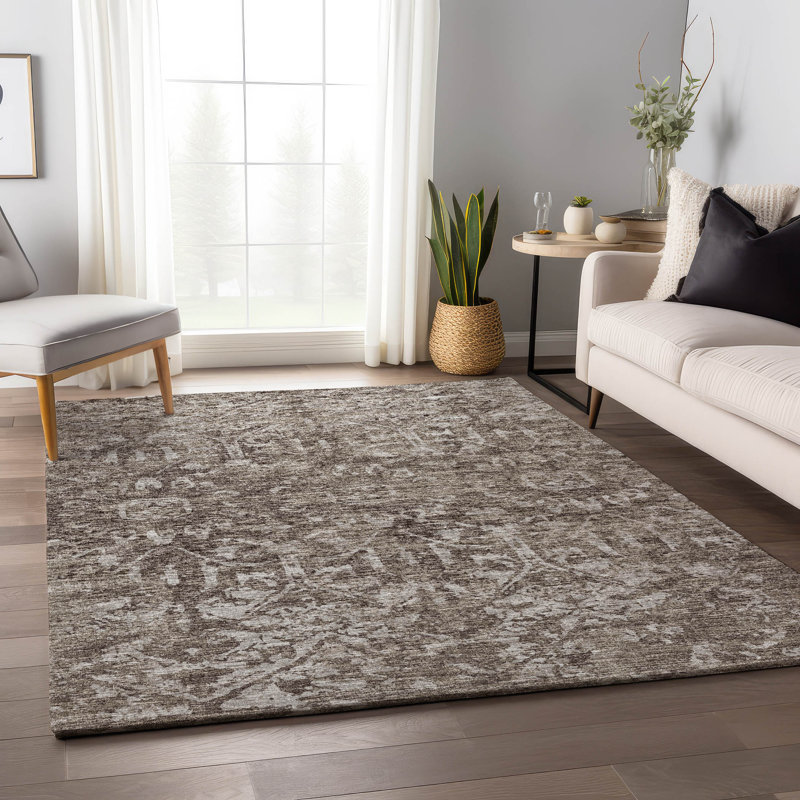 Premium Machine Washable Mayfield AMF40 Oriental Rug, 3' x 5', Brown