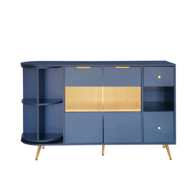 Buffet Sideboard With 2 Doors, 2 Drawers And Led