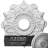 Endurathane Preston Ceiling Medallion, 17 1/2"OD x 4"ID x 1"P (Fits Canopies up to 4"), Hand-Painted Platinum Finish-27780447