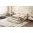 Upholstered Platform Bed With Thick Fabric, Grounded Bed With Solid Frame-781045152