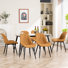 Chaise d'appoint rembourrée en similicuir Chardee