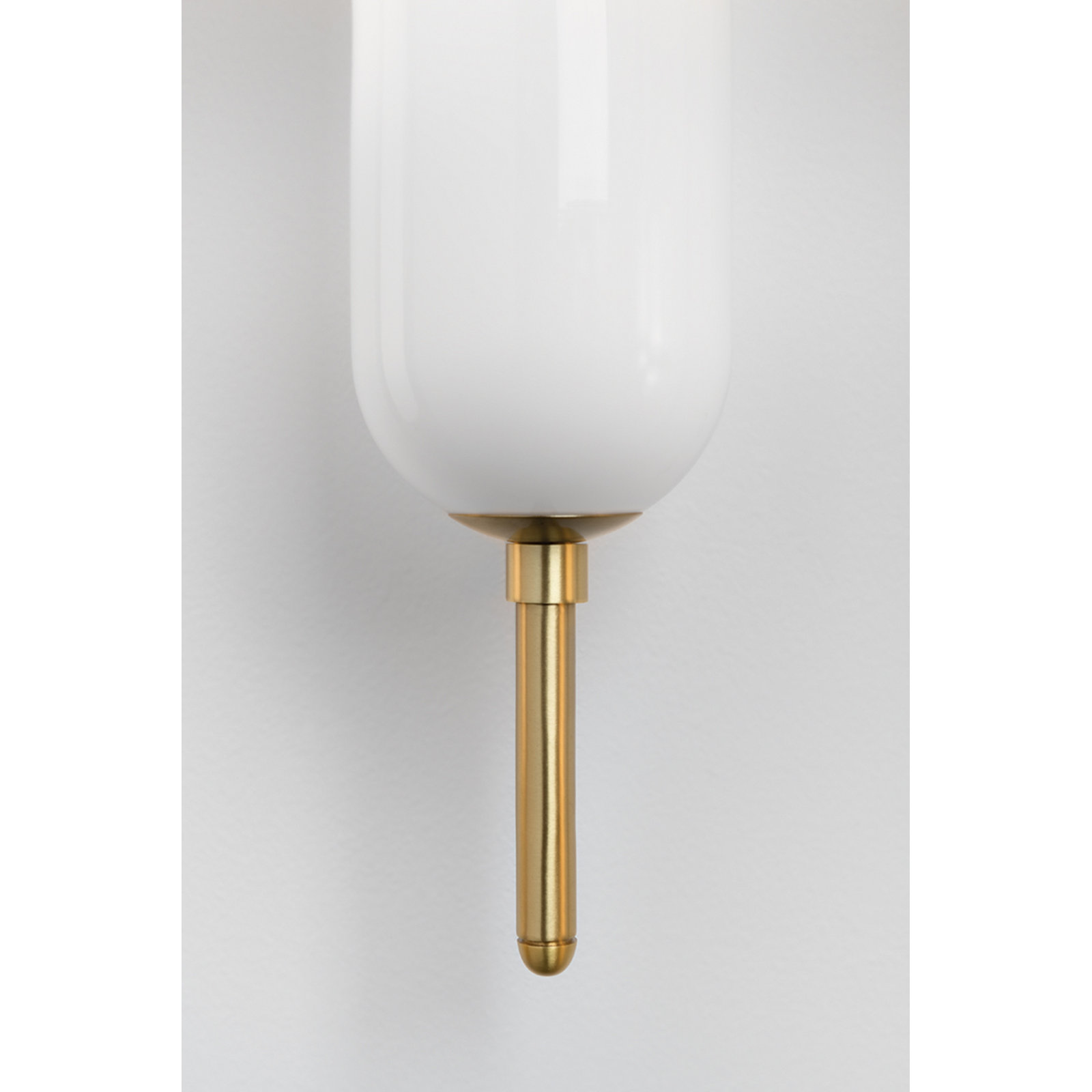 Single Light Steel Dimmable Armed Sconce, Aged Brass