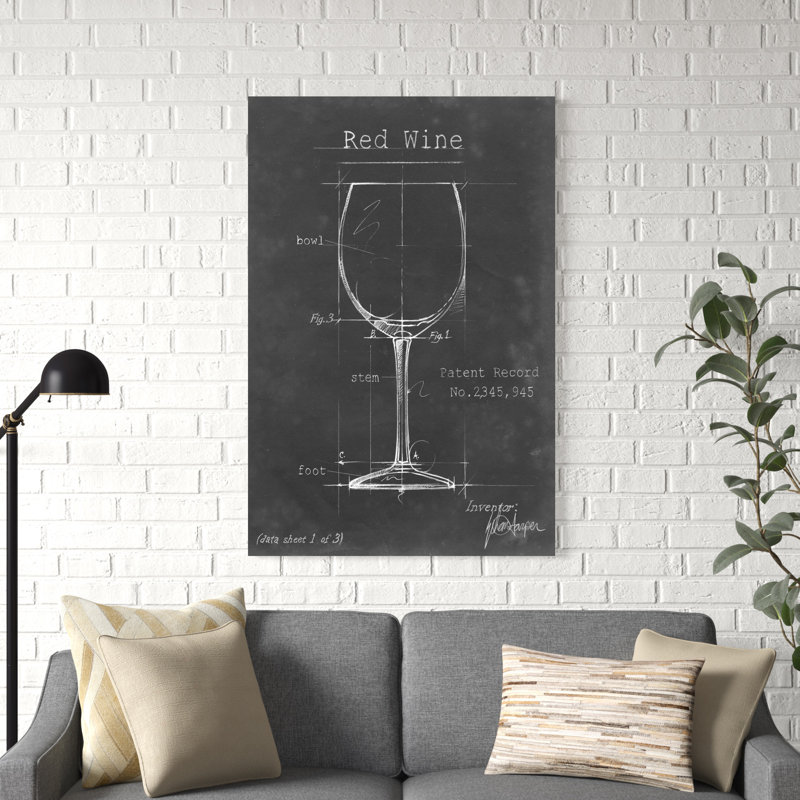 "Barware Blueprint III" par Ethan Harper, reproduction d'art sur toile, H 48 po x l 32 po, Cadre noir