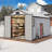 8 Ft. W X 12 Ft. D   Resin Outdoor Storage Shed With Floor For Garden Patio Furniture And Tools