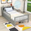 Lit plateforme simple en bois avec 2 tiroirs et tête de lit-705629708