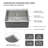 25”W x 22”D R10 304 Stainless Steel Drop in Single Bowl Kitchen Sink-123764885